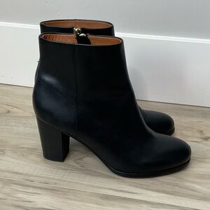 & Other Stories Black Leather Heeled Ankle Boot Size 9.5